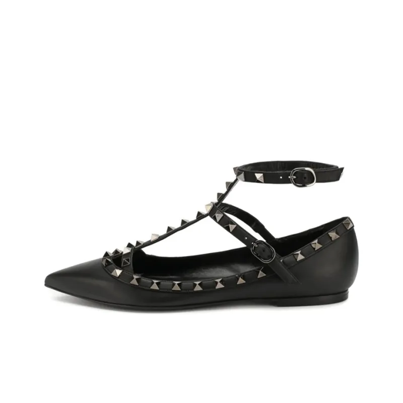 Valentino Flat Shoes Women's Black-0