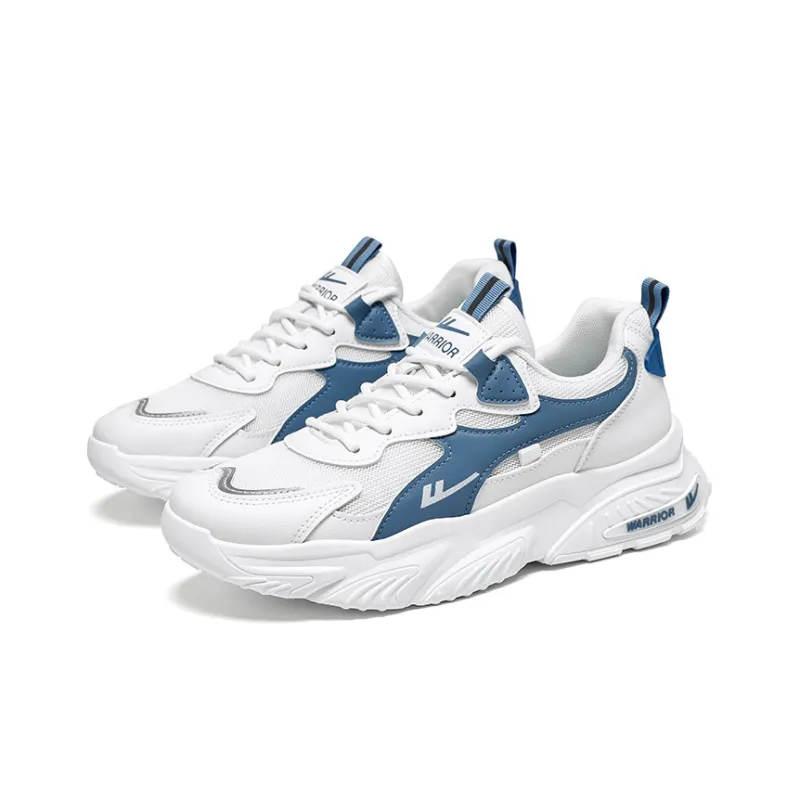 Warrior Mid Top Casual Shoes Men's White Blue-2
