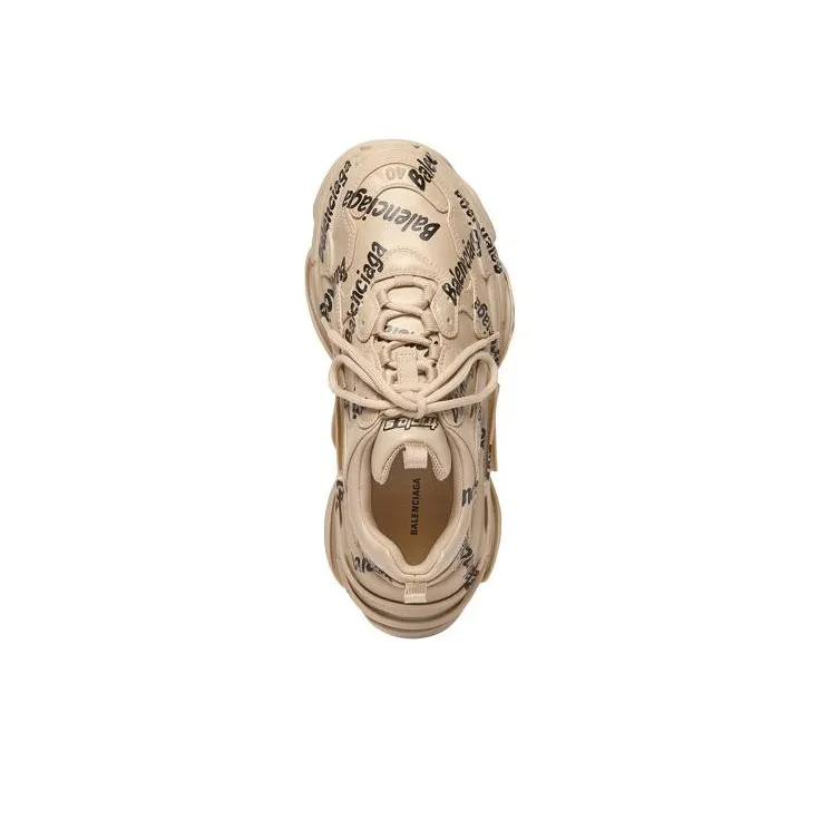 Balenciaga Women's Triple S 'Logotype - Beige'-3