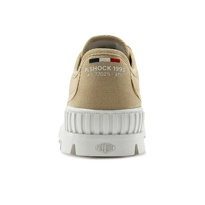 Palladium Pallashock Hkr Lo Anti Slip And Wear Resistant Breathable Low Top Canvas Shoes Women's Desert-3