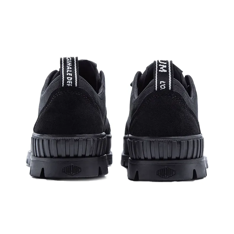 Palladium PallaShock LoHiker Anti Slip Wear Resistant Low Top Canvas Shoes Unisex Black-3