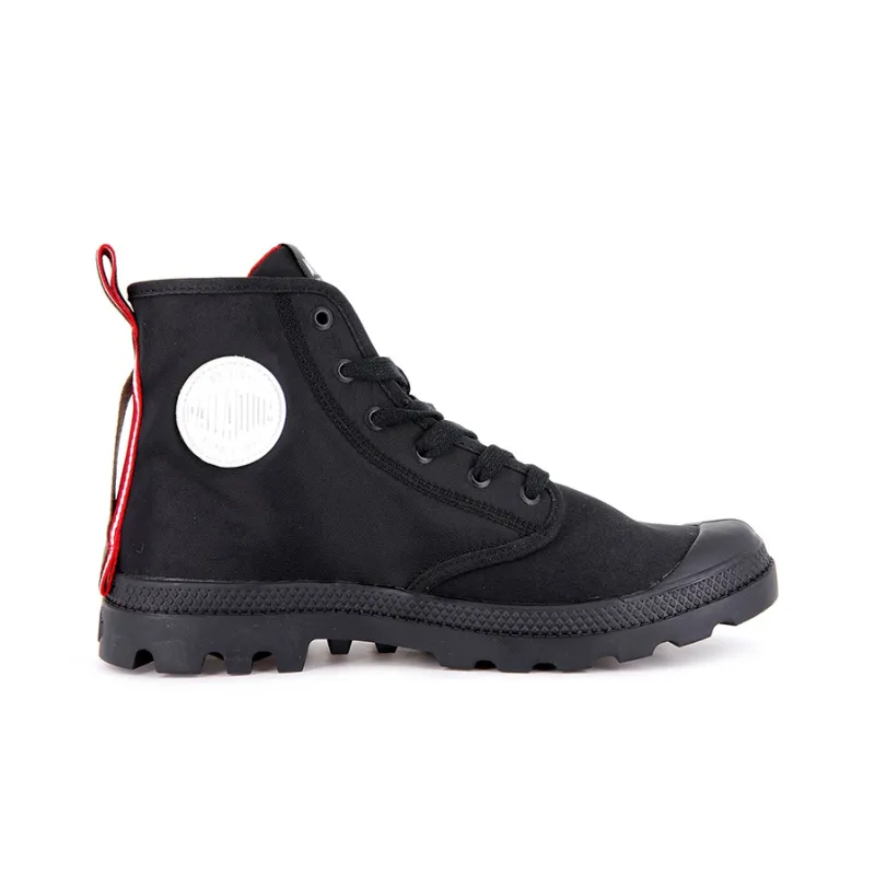 Palladium Pampa Dare 2 Survive Anti-Slip Wear-Resistant High-Top Canvas Shoes Unisex Black-1