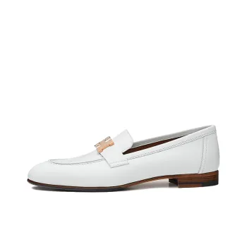 HERMES Paris Loafers Women's White