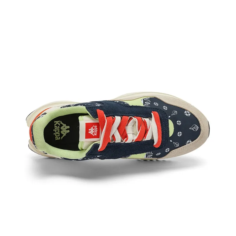 Kappa Cushioning Abrasion Resistant Lightweight Coverage Low Top Chunky Sneakers Unisex Blue White Brown-5