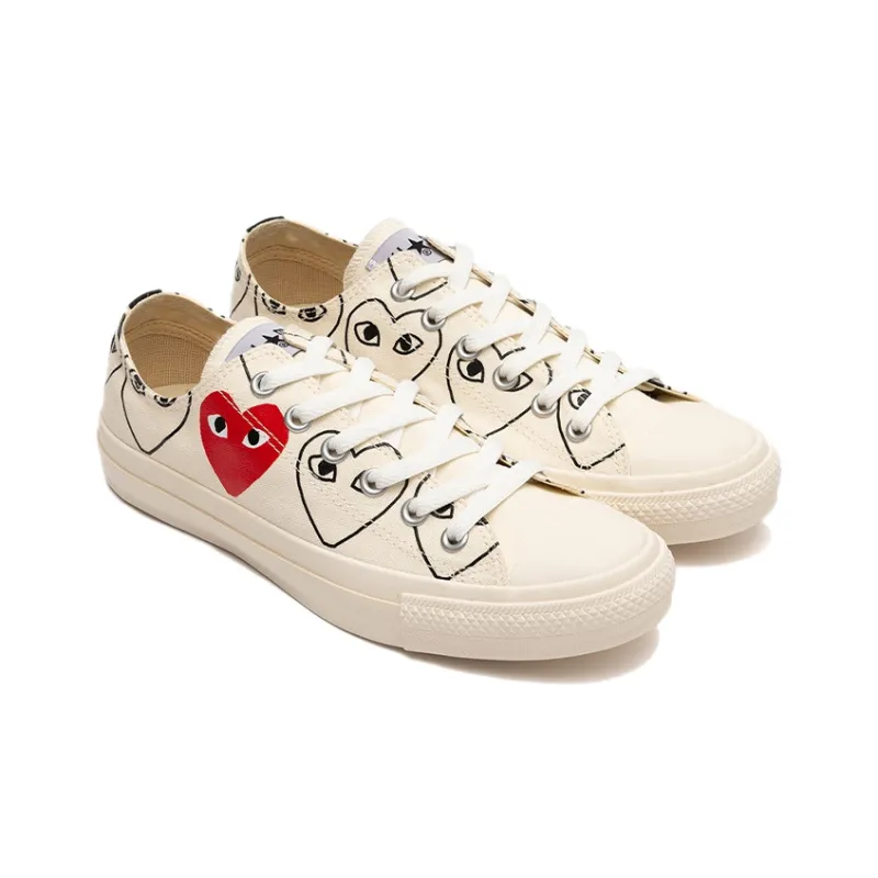 Converse Cdg X Chuck Taylor All StarMulti Heart 'Creamwhite Red'-2