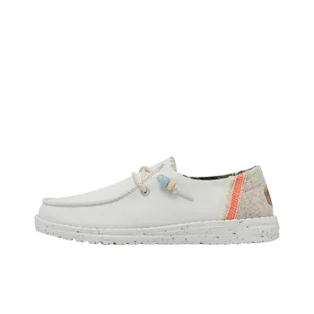 Heydude Canvas Shoes Women's Low Top Raw White