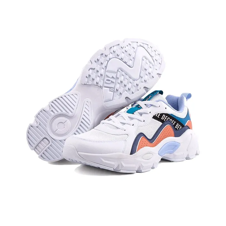 361° Low Top Chunky Sneakers Men's White Blue-3