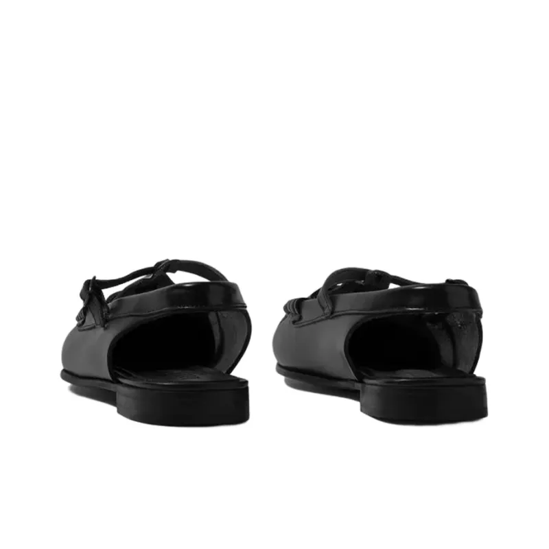 Hereu Roqueta Leather Slingback Loafers-3