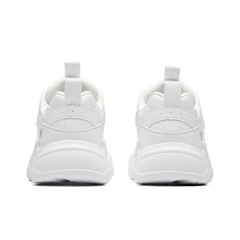 Anta Life Collection Anti Slip Wear Resistant Low Top Chunky Sneakers Women's Silver White-3