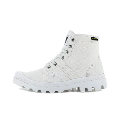 Palladium Anti-Slip Wear-Resistant Breathable Cushioning Coverage High-Top Canvas Shoes Men's White