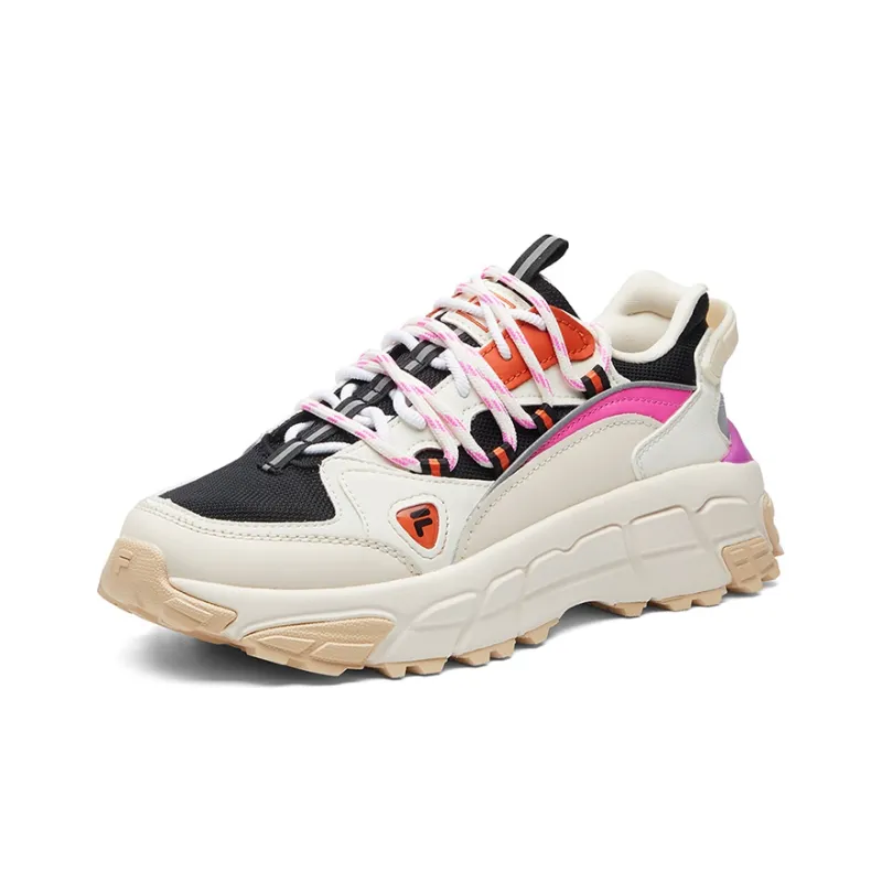 FILA FUSION Durable Breathable Low Top Chunky Sneakers Women's White-1