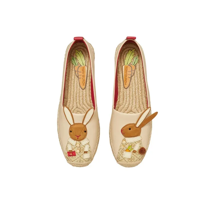TORY BURCH Espadrilles Women's White Year Of The Rabbit Limited-3