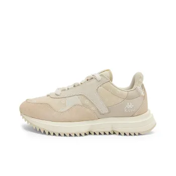 Kappa Capa Cushioned Wear Resistant Lightweight And Universal Coverage Low Top Chunky Sneakers Unisex White Gray