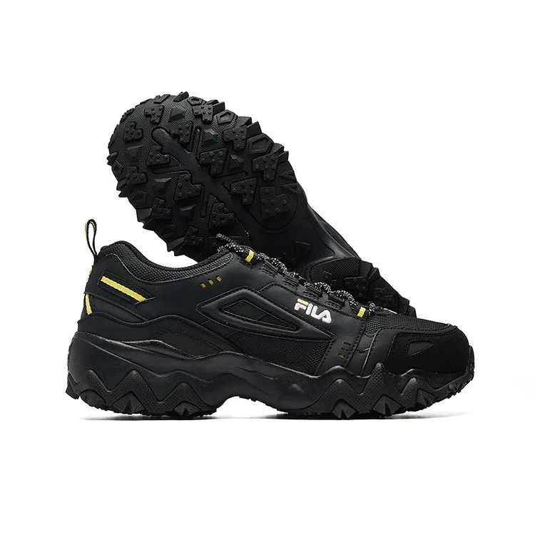 FILA Oakmont Low Top Clunky Sneaker Black/Yellow-4