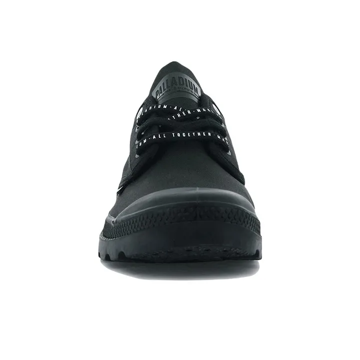 Palladium Pampa OX Future Anti Slip And Wear Resistant Breathable Low Top Canvas Shoes Unisex Black-3