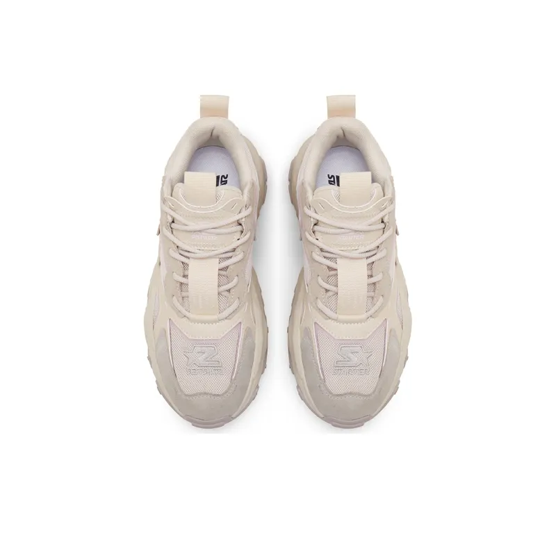 STARTER Lava Series Cushioned Slip Resistant Mid Top Chunky Sneakers Women's White Cap Gray-3