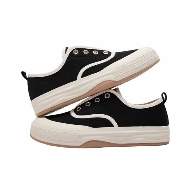 Feiyue Anti-Slip Wear-Resistant Low-Top Canvas Shoes Women's Black-3