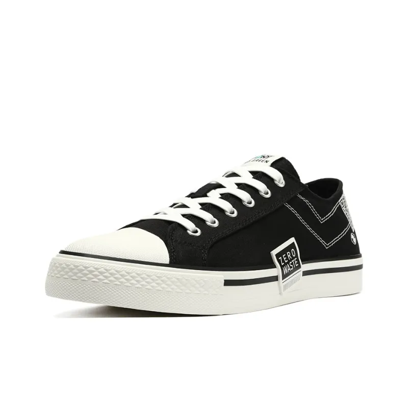 PONY Anti-Slip Wear-Resistant Low-Top Canvas Shoes Unisex Black-1