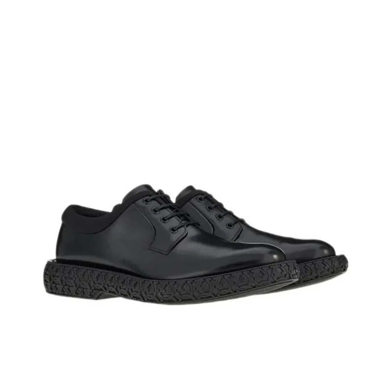 FERRAGAMO Mark Leather Derby Shoes-2