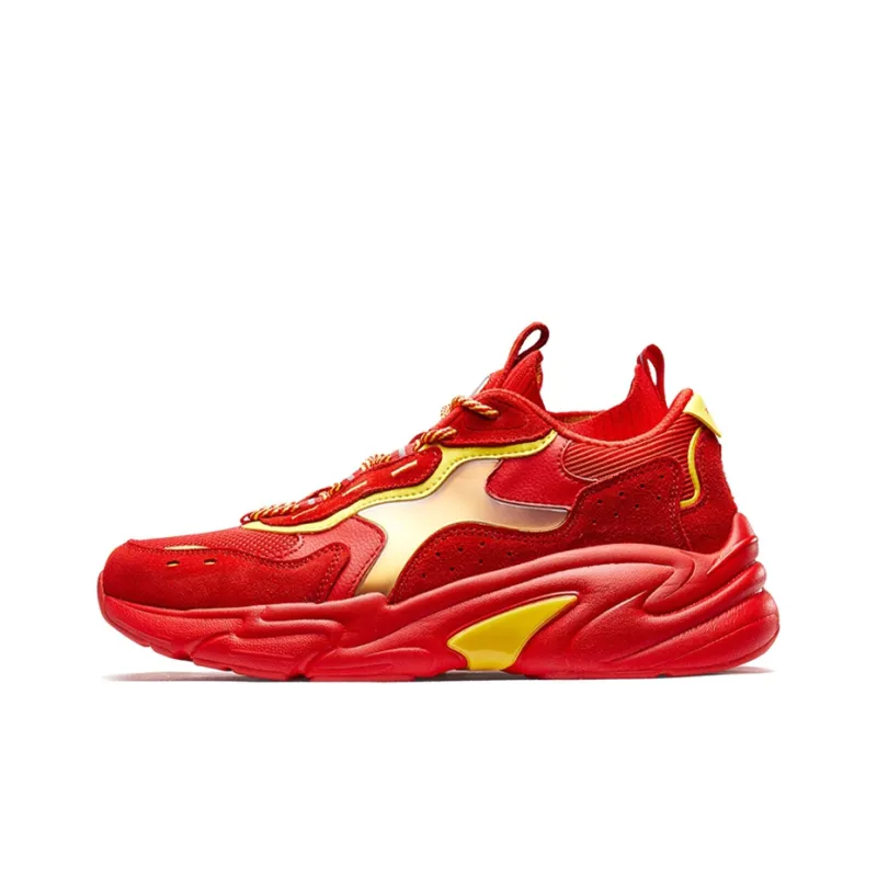 XTEP Chunky Sneakers Men Low Top Red-0