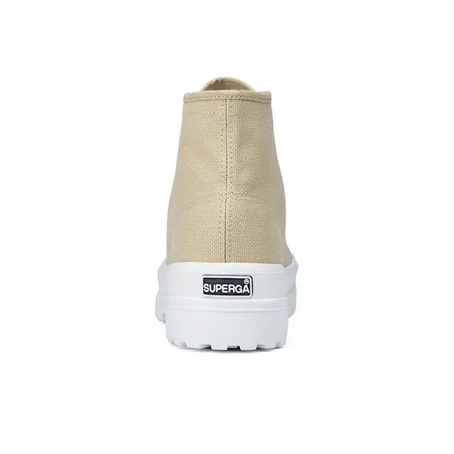SUPERGA High Top Canvas Shoes Unisex Beige-4