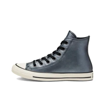 Converse Shiny Metals Chuck Taylor All Star High Top Leather Metal Silver Women's