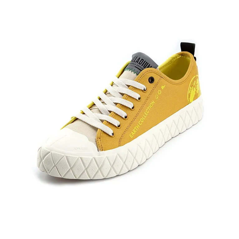 Palladium Palla Ace Anti Slip And Wear Resistant Breathable Low Top Canvas Shoes Unisex Saffron-1