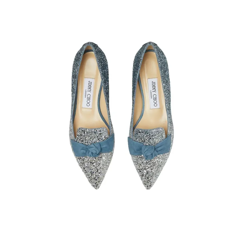 Jimmy Choo Gabie Flat Shoes Women's Blue-4