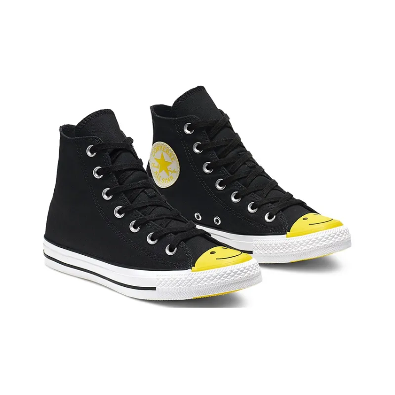Converse Chuck Taylor All Star High 'Smiley Face Black'-2