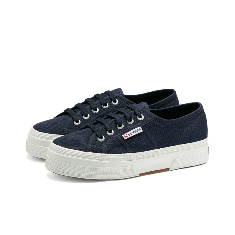 SUPERGA Lightweight And Breathable Low-Top Canvas Shoes Unisex Navy Blue-2