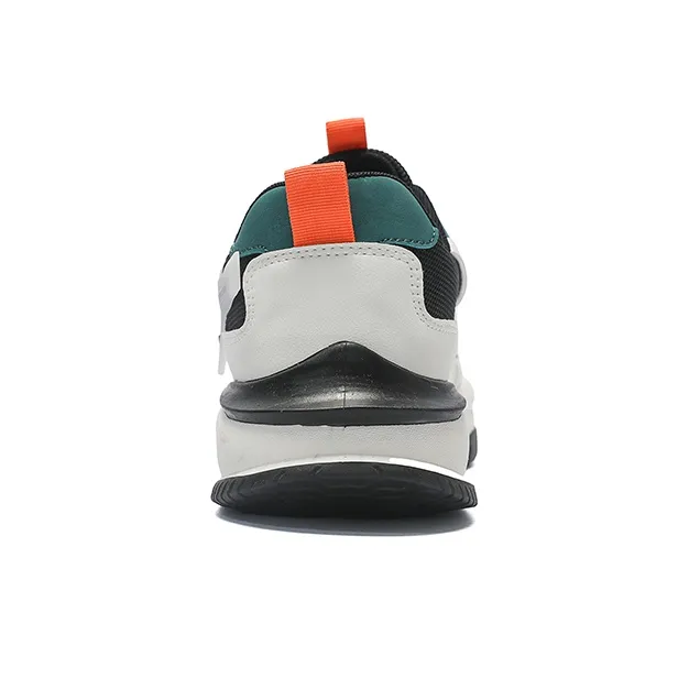 Warrior Lightweight Height Increasing Low-Top Chunky Sneakers Men's Beige Black Green-3