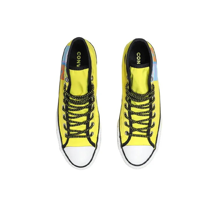 Converse Chuck Taylor All Star Anti Slip And Wear Resistant Lightweight High Top Canvas Shoes Unisex Yellow-3