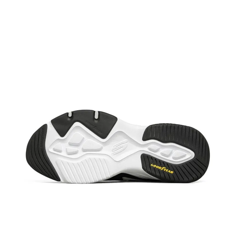 Skechers D'Lites 4.0 Low Chunky Shoes Black/White-4
