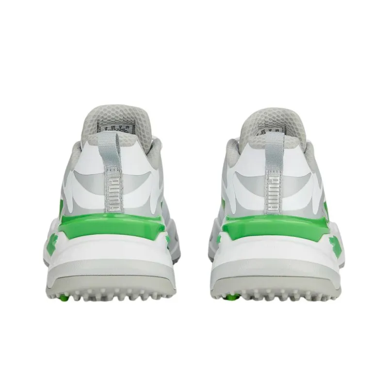 PUMA Gs Fast Anti Slip Wear Resistant Low Top Golf Shoes Men's White Gray Green-3