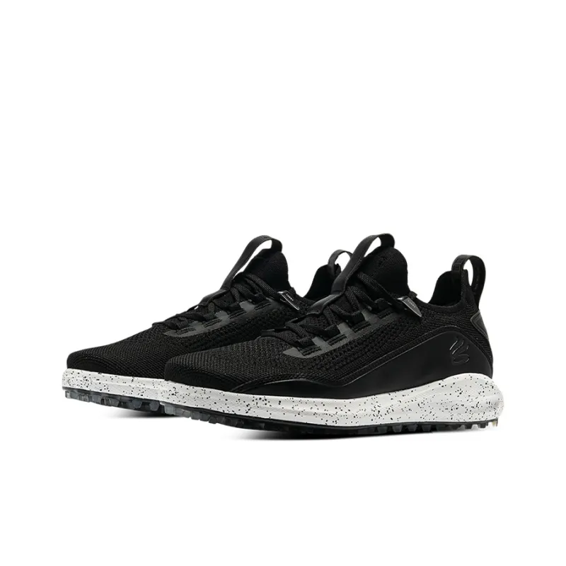 Under Armour Curry 8 Golf Spikeless 'Black White'-2