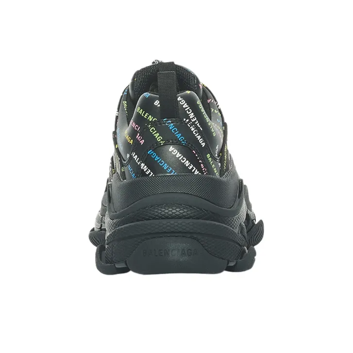 Balenciaga Triple S AllOver Logo Black Multicolor Women's-3