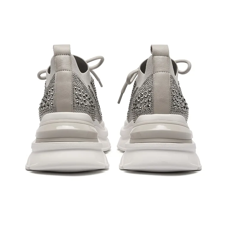PACO GIL Low-Top Chunky Sneakers 6cm Women's Gray-4