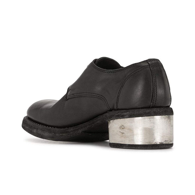 GUIDI Contrast Heel Lace-up Shoes - POIZON