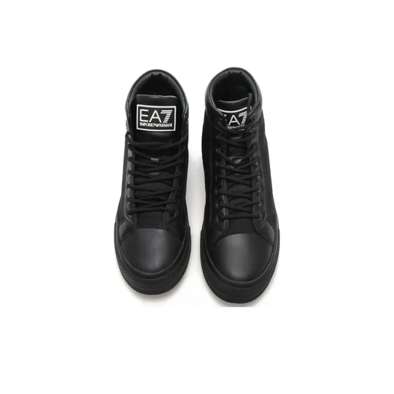 EMPORIO ARMANI EA7 High Top Casual Athletic Shoes Unisex Black-3