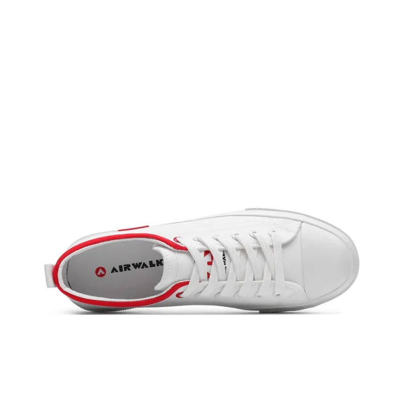 Airwalk Canvas Shoes Men Low-Top White/Red-2