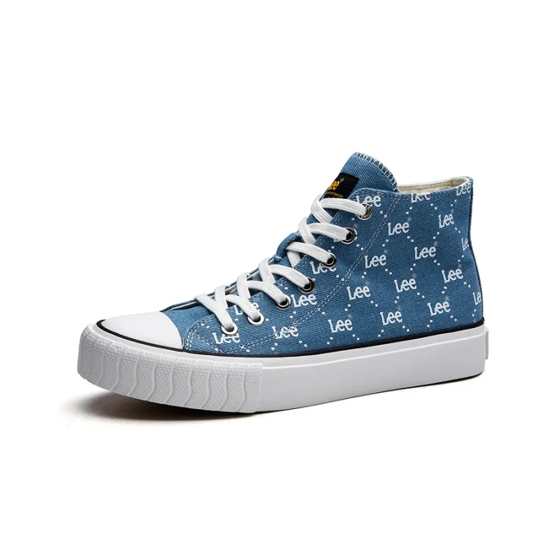 Lee Height Increasing Lightweight Breathable High Top Canvas Shoes Unisex Baby Blue-1