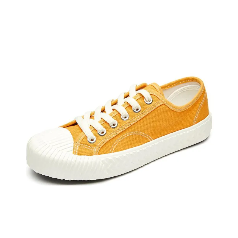 TARRAMARRA Canvas Shoes Women's Low Top Black/Red/Yellow-4