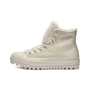 Converse Chuck Taylor All Star Street Warmer Ripple High Top Thick Sole Pure White Women's