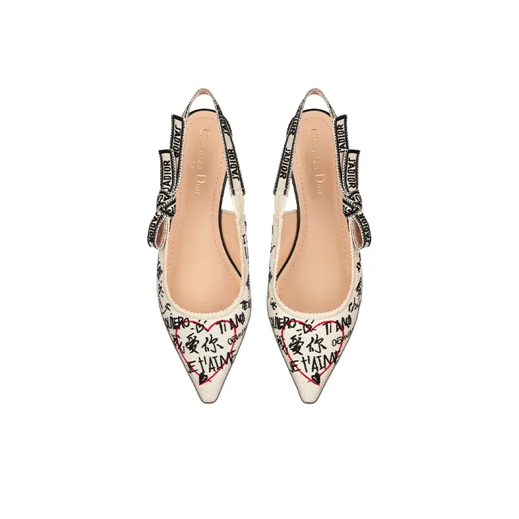 DIOR J'Adior Casual Single Shoes Women's Beige-4