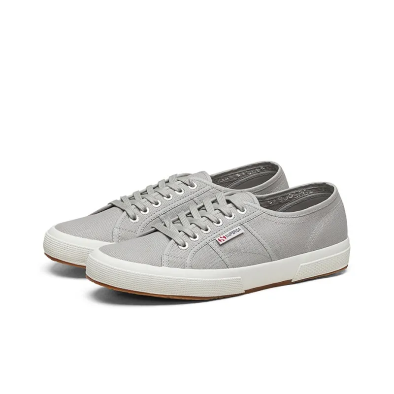 SUPERGA Canvas Shoes Unisex Low Top Light Gray-2