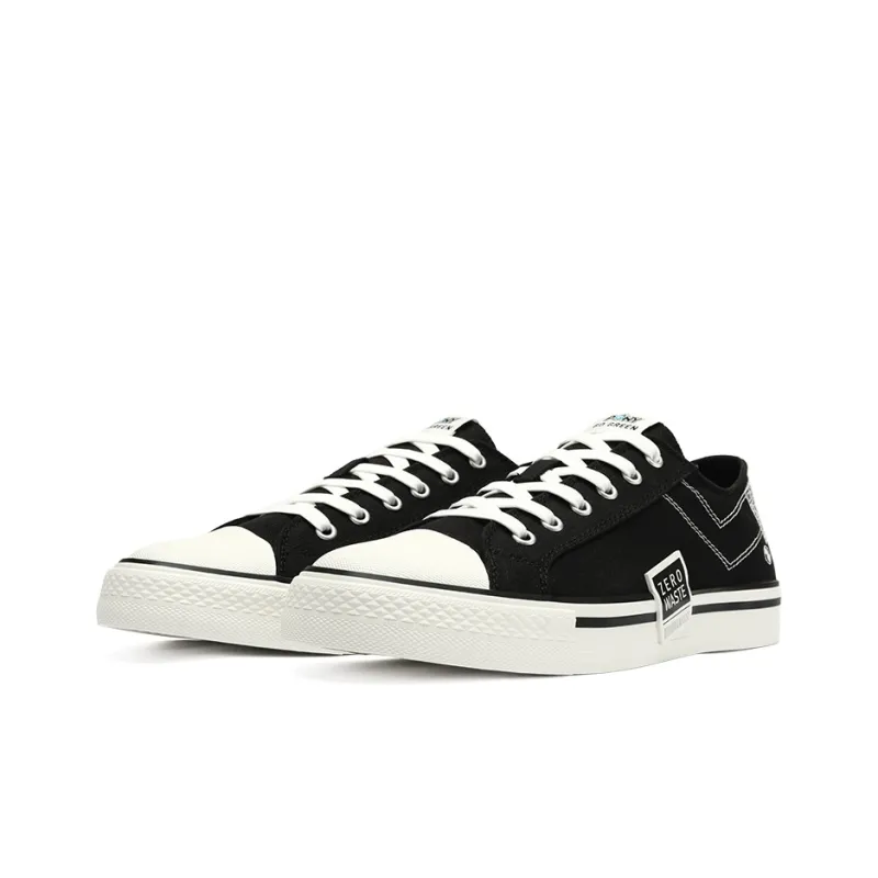 PONY Anti-Slip Wear-Resistant Low-Top Canvas Shoes Unisex Black-2