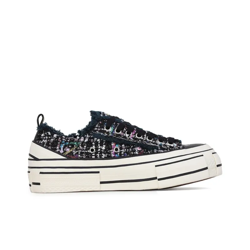VESSEL G.o.p. Lows 'd.b. Tweed' Low Top Canvas Shoes Unisex Black-1