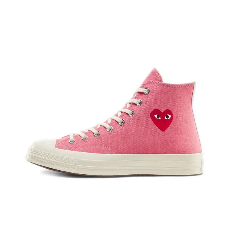 Converse Chuck Taylor All Star 70 Hi Comme Des Garcons Play Bright Pink-0