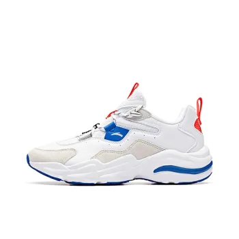ANTA Chunky Sneakers Men Low Top ANTA White/True Blue/Neon Bright Dark Red