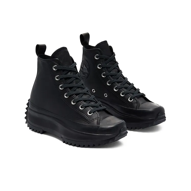 Converse Run Star Hike Hi Triple Black Leather-2